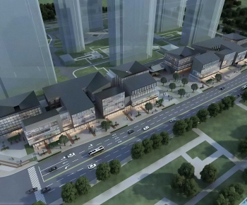 New Chinese Style Architectural Bird's-eye View Planning-ID:272739898