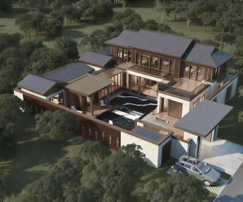 New Chinese Style Courtyard/landscape-ID:780220019