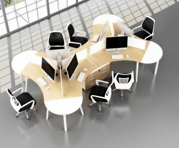 Modern Office Desk And Chair-ID:870151046