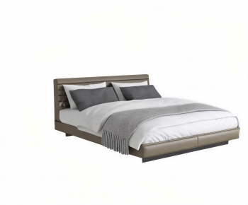 Modern Double Bed-ID:687480933