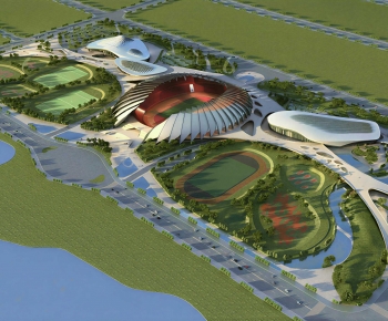 Modern Architectural Bird's-eye View Planning-ID:414960457