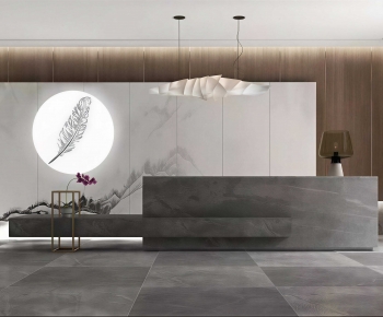 New Chinese Style Office Reception Desk-ID:559006937