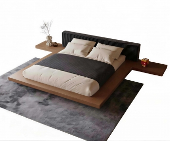 Wabi-sabi Style Double Bed-ID:752600918