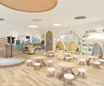 Modern Children's Reading Room-ID:684551956