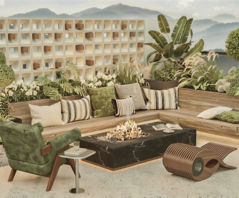Wabi-sabi Style Outdoor Sofa-ID:385289918