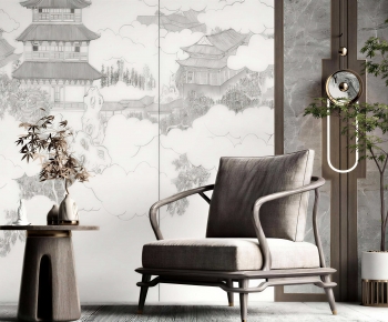 New Chinese Style Lounge Chair-ID:711476095