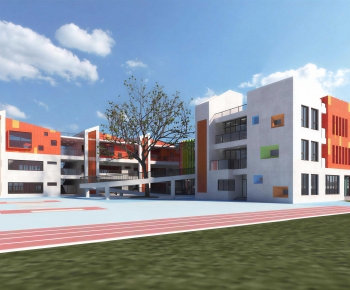 Modern School Building-ID:700879101