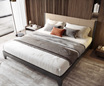 Modern Double Bed-ID:295957095