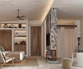 Wabi-sabi Style Guest Room-ID:253029113