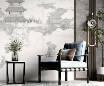 New Chinese Style Lounge Chair-ID:288218025