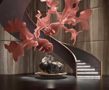 New Chinese Style Stairwell-ID:936532028