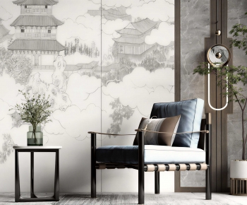 New Chinese Style Lounge Chair-ID:354587088