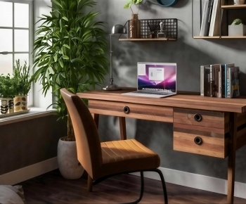 Modern Computer Desk And Chair-ID:266236076