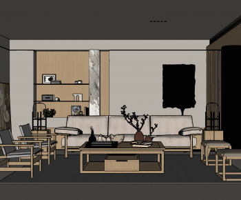 New Chinese Style A Living Room-ID:206361069