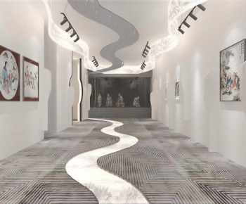 New Chinese Style Exhibition Hall-ID:414546972
