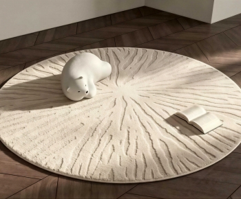 Wabi-sabi Style Circular Carpet-ID:376446969
