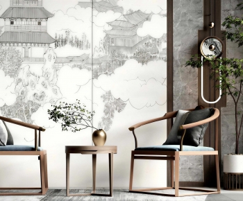 New Chinese Style Lounge Chair-ID:424761062