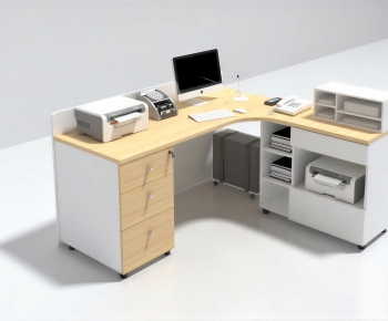 Modern Office Desk And Chair-ID:268790969