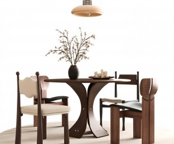 French Style Dining Table And Chairs-ID:386384012