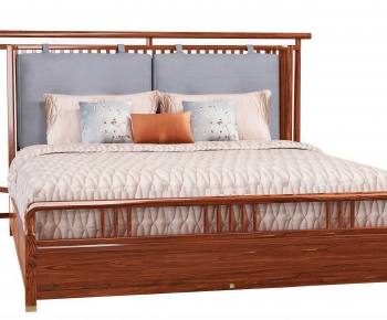 New Chinese Style Double Bed-ID:949929952