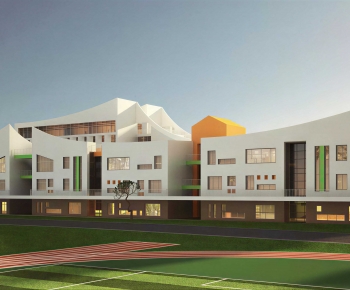 Modern School Building-ID:803862093