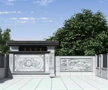 New Chinese Style Landscape Wall-ID:290051949