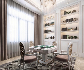 Simple European Style Chess And Card Room-ID:434418926