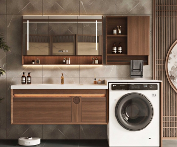 New Chinese Style Laundry Cabinet-ID:705686098