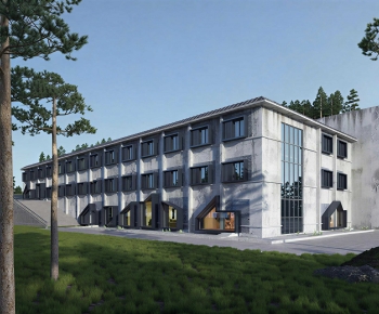 Modern Appearance Of Commercial Building-ID:447130929