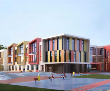 Modern School Building-ID:481376892