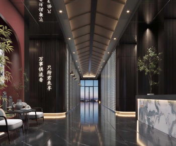 New Chinese Style Lobby Hall-ID:395329008