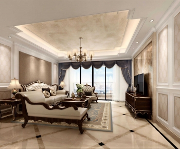 New Classical Style A Living Room-ID:285947081