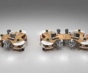 Modern Office Desk And Chair-ID:615339993