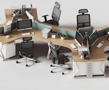 Modern Office Desk And Chair-ID:399769075