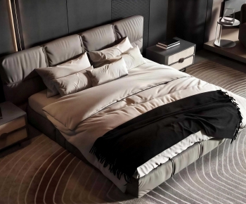 Modern Double Bed-ID:710330967