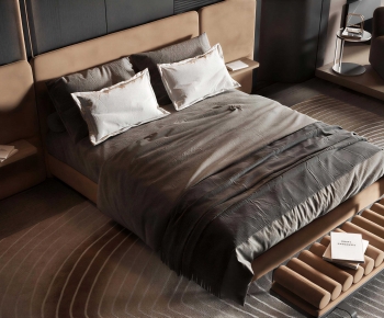 Modern Double Bed-ID:664829974