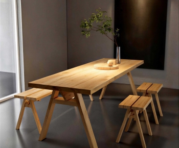 Wabi-sabi Style Dining Table And Chairs-ID:296585081
