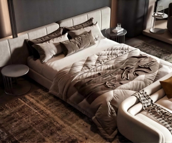 Modern Double Bed-ID:903329827