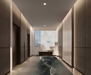 New Chinese Style Office Elevator Hall-ID:229491958