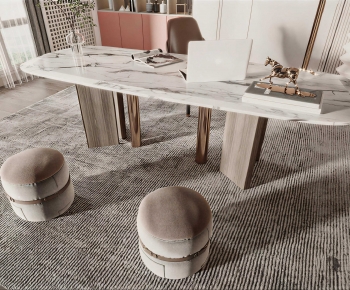 Modern Computer Desk And Chair-ID:537369978