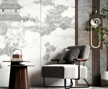 New Chinese Style Lounge Chair-ID:413152937