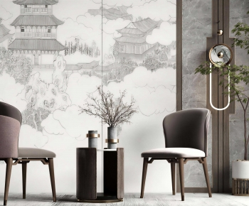 New Chinese Style Lounge Chair-ID:602473022