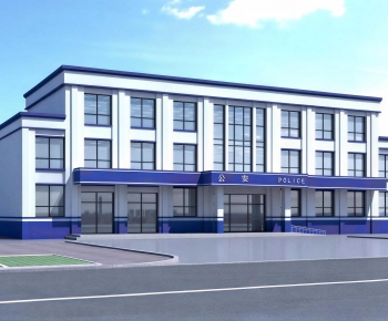 Modern Appearance Of Commercial Building-ID:729418998