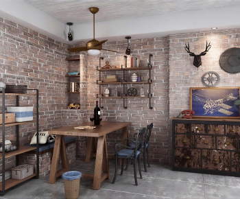 Industrial Style Dining Room-ID:601409913
