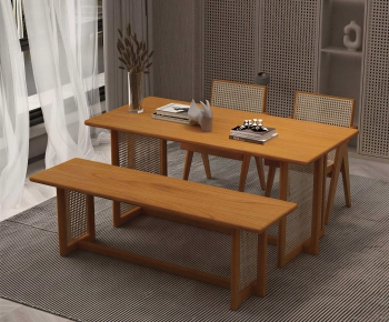 Japanese Style Computer Desk And Chair-ID:371262079