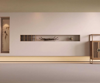 New Chinese Style TV Wall-ID:586869773