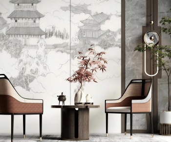 New Chinese Style Lounge Chair-ID:548441897