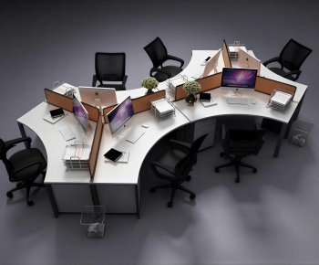 Modern Office Desk And Chair-ID:750989916