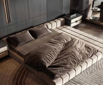 Modern Double Bed-ID:822624922