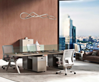 Modern Office Desk And Chair-ID:150340082
